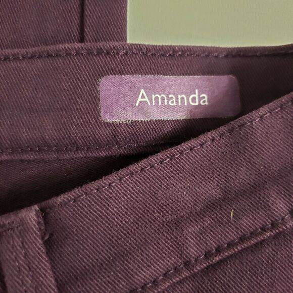 Gloria Vanderbilt Amanda Womens Jeans Size 8 Short Purple Straight Leg Stretch - Picture 8 of 10